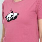 Ladies' Cotton Round Neck T-Shirt, Purple, small image number null